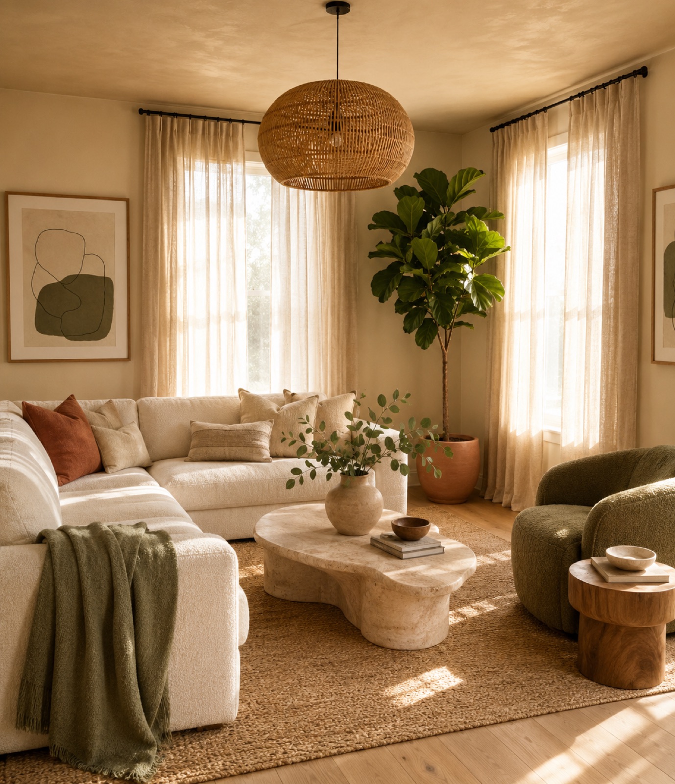 A beautifully styled, transformed living space