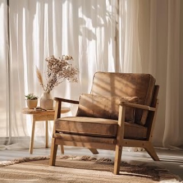 Solid Wood Accent Armchair