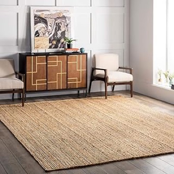 Hand-Woven Jute Area Rug, 6&times;9